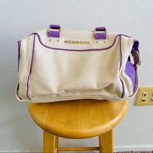 Victoria’s Secret Purple Cream Shoulder Bag